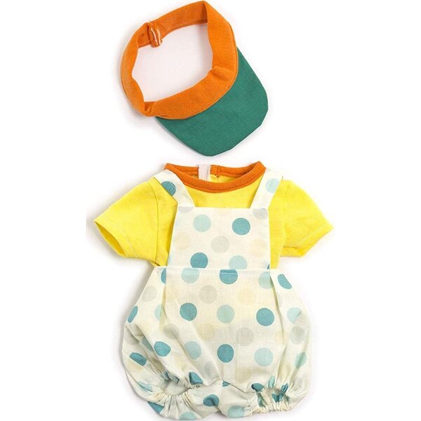 Miniland Puppa Kleidungsset 40 cm – Sommeroutfit mit T-Shirt und Mütze