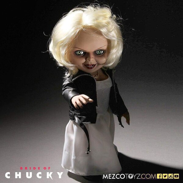 Braut von Chucky Puppe 38 cm sprechende Tiffany von Mezco, mehrfarbiges Sammlerstück