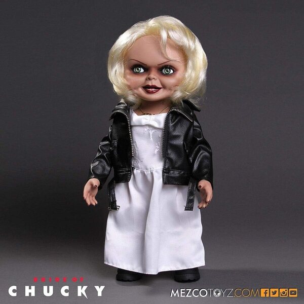 Braut von Chucky Puppe 38 cm sprechende Tiffany von Mezco, mehrfarbiges Sammlerstück