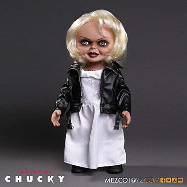 Braut von Chucky Puppe 38 cm sprechende Tiffany von Mezco, mehrfarbiges Sammlerstück