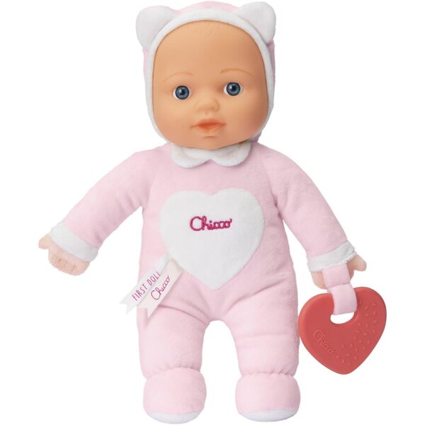 Chicco Meine erste Puppe mit Beißring, weich und waschbar, ideal ab 0 Monaten