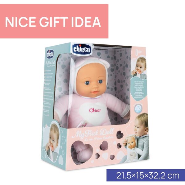 Chicco Meine erste Puppe mit Beißring, weich und waschbar, ideal ab 0 Monaten