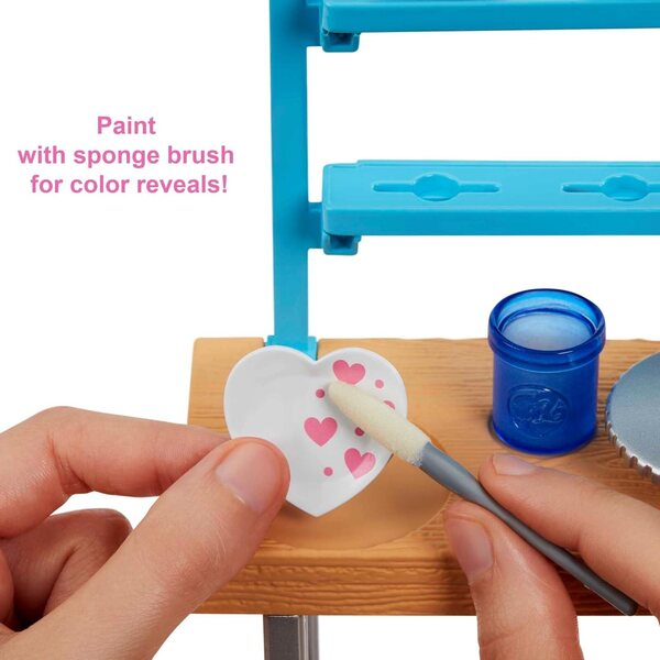 Barbie HCM85 Relax and Create Kunst Studio con Pupa e 25+ Accessori Creativi per Bambini