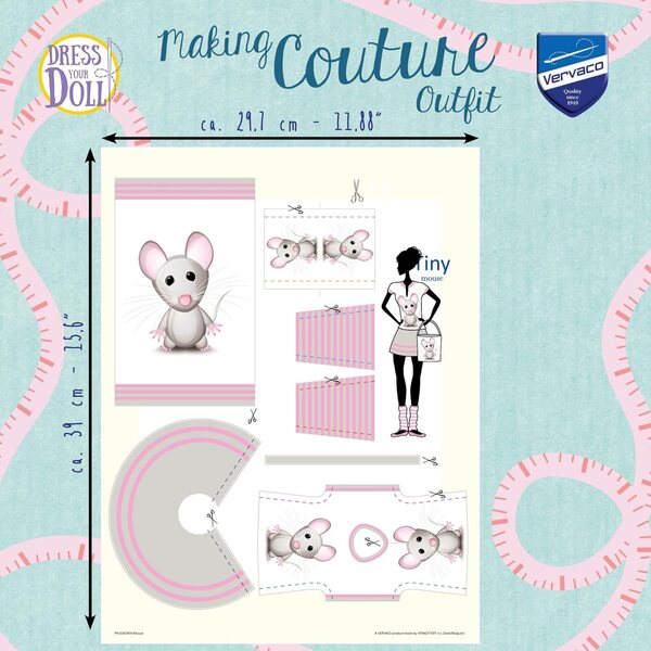 Dress Your Doll Tiny Mouse: einfaches Set zum Nähen von Kleidung für 29–30 cm große Puppen