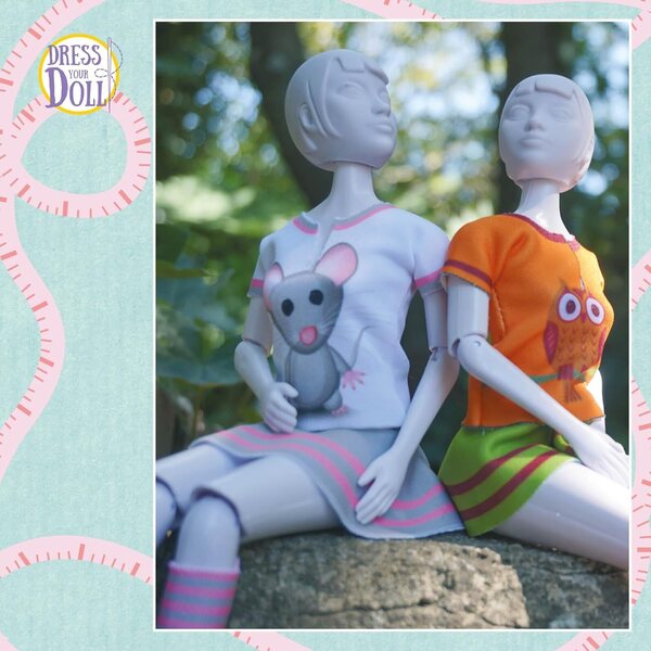 Dress Your Doll Tiny Mouse: einfaches Set zum Nähen von Kleidung für 29–30 cm große Puppen