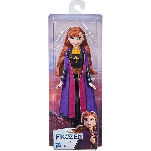 Anna Disney Eiskönigin 2 Puppe mit Kleid, Stiefeln und langen roten Haaren für Kinder