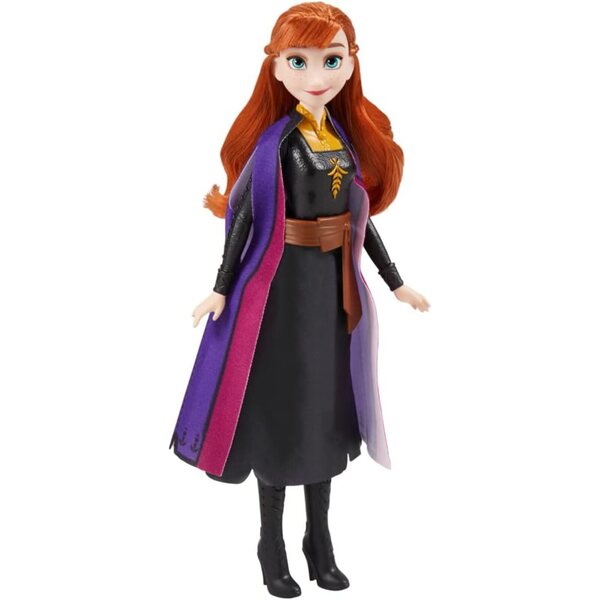 Anna Disney Eiskönigin 2 Puppe mit Kleid, Stiefeln und langen roten Haaren für Kinder