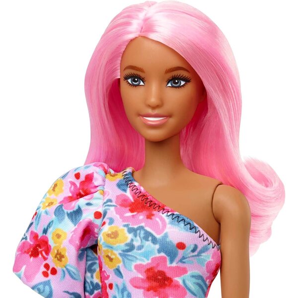 Barbie Fashionistas mit Beinprothese, rosa Haaren und trendigen Outfits für Kinder