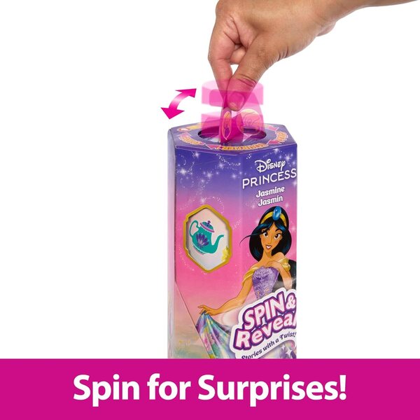 Disney Princess Jasmine Spin & Reveal – Puppe mit Zubehör und magischem Spiel