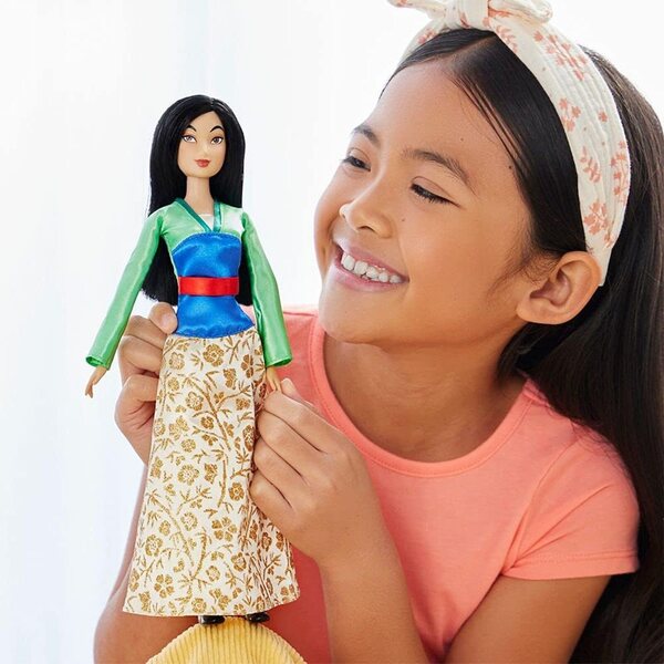 Klassisches Disney Mulan Plüschtier 29 cm mit Deluxe-Satin-Kostüm und komplettem Uhrwerk