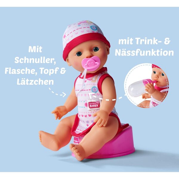 Simba New Born Babyset 30 cm – Welpen mit Trink- und Pinkelfunktion, inklusive Zubehör