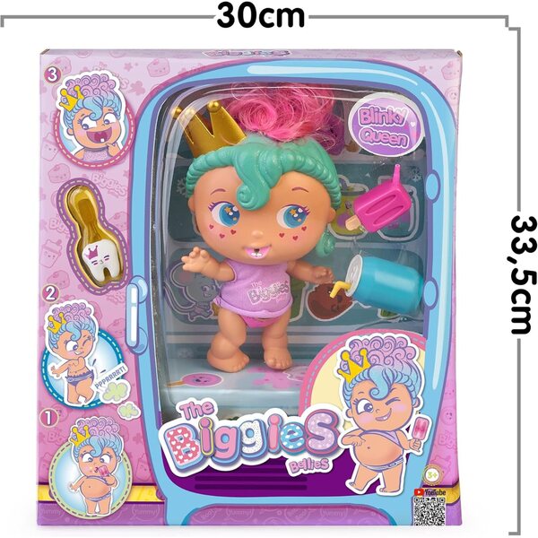 Biggie Blinky Queen aus The Bellies From Bellyville – Interaktive Puppe für Kinder ab 3 Jahren