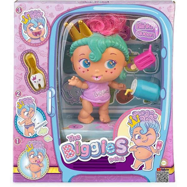 Biggie Blinky Queen aus The Bellies From Bellyville – Interaktive Puppe für Kinder ab 3 Jahren
