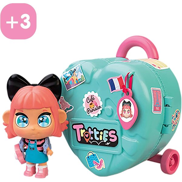 Trotties Mini-Trolley Sophie mit Puppe, Kleidung, Zubehör und Szenarien – 4 Modelle