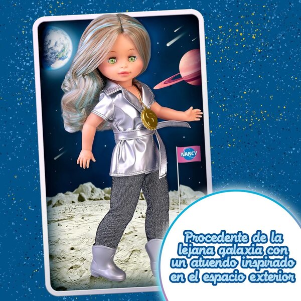 Nancy Selene Collection 1981 – Space Babe mit leuchtendem Medaillon und metallischer Kleidung