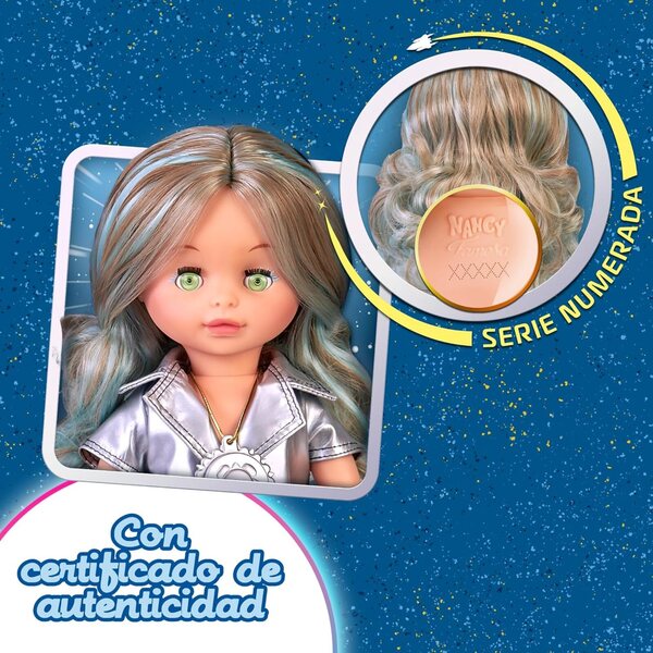 Nancy Selene Collection 1981 – Space Babe mit leuchtendem Medaillon und metallischer Kleidung