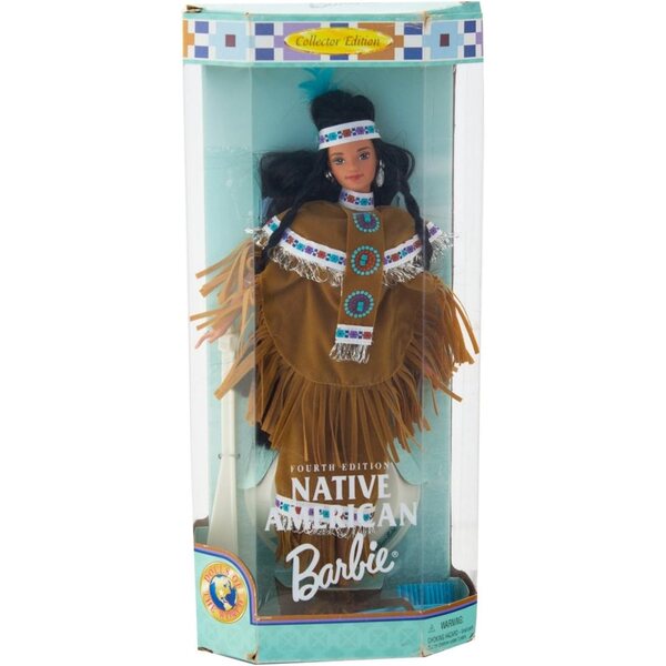 Barbie Native American 4. Auflage, traditionelles Kleid, moderne Puppe, 30,5 cm