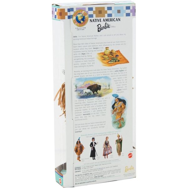 Barbie Native American 4. Auflage, traditionelles Kleid, moderne Puppe, 30,5 cm