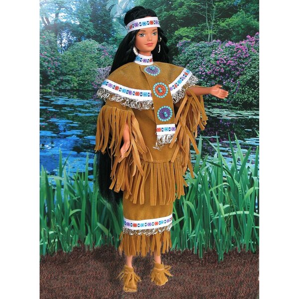 Barbie Native American 4. Auflage, traditionelles Kleid, moderne Puppe, 30,5 cm