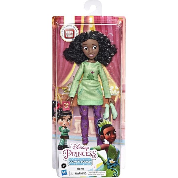 Disney Princess Tiana Comfy Squad Poupée mit lässigem Outfit für Mädchen ab 5 Jahren