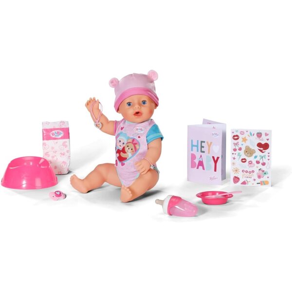 BABY Born Emma 43 cm mit 10 interaktiven Funktionen, Zubehör und ohne Batterien