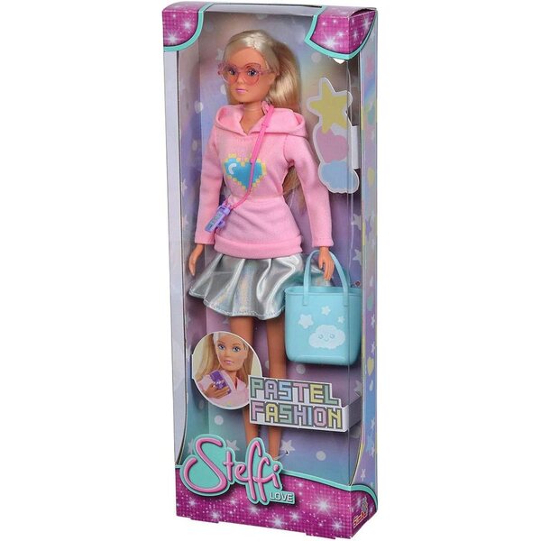 Steffi Love Pastel Fashion Bambola 29cm con Accessori alla Moda per Bambini 3+