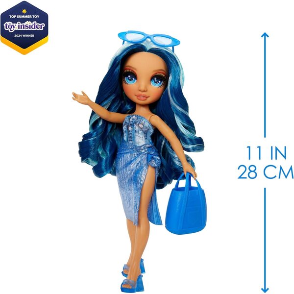 Rainbow High Swim & Style Violet e Skyler - Bambole Fashion 28 cm con Pareo Multifunzione