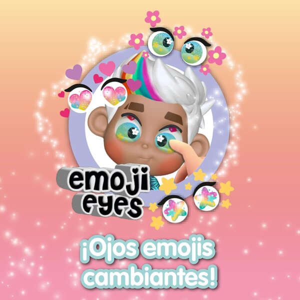 Trotties Mini-Emojiaugen Noah, bambola mini con occhi emoji intercambiabili per bambini