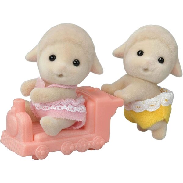 Sylvanian Families Schaf Zwillinge 5621 mit kleiner Lokomotive, Sammelfiguren