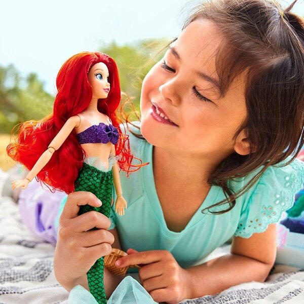 Disney Ariel Classic Puppe Die kleine Meerjungfrau 29 cm mit Kamm und beweglichen Teilen