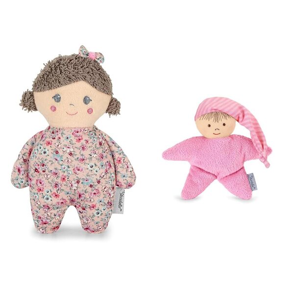 Sterntaler Spielpuppe Amelie 16 см Розово с Rassel за бебета от раждането