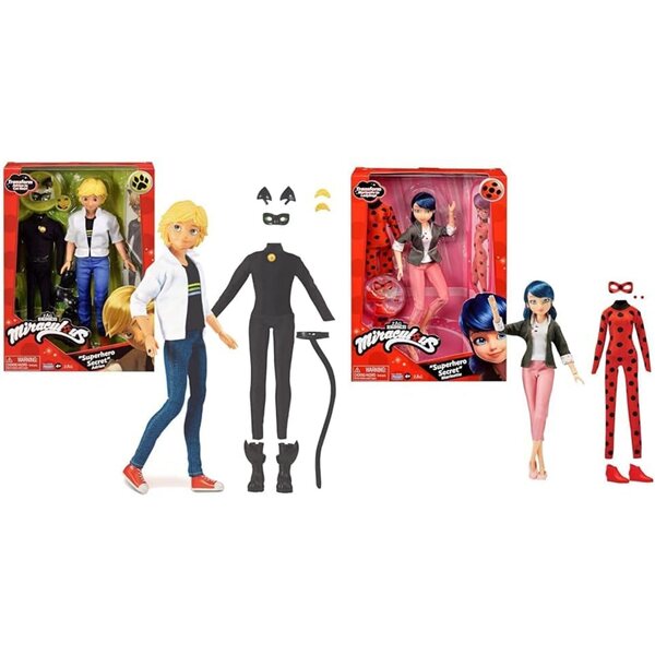 Bandai Miraculous Ladybug – 26 cm große Puppe mit zwei Outfits: Marinette und Ladybug