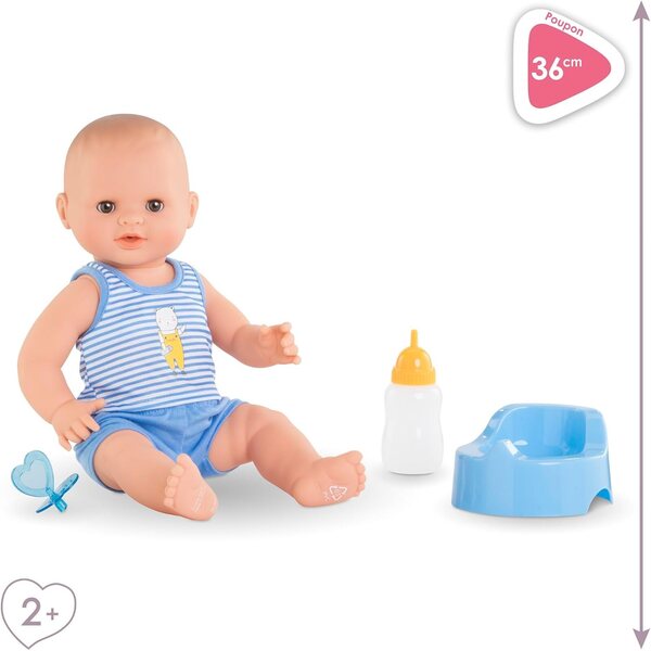 Corolle Mon Grand Poupon Paul: Poupée Bain 36 cm mit Vanilleduft, inklusive Zubehör