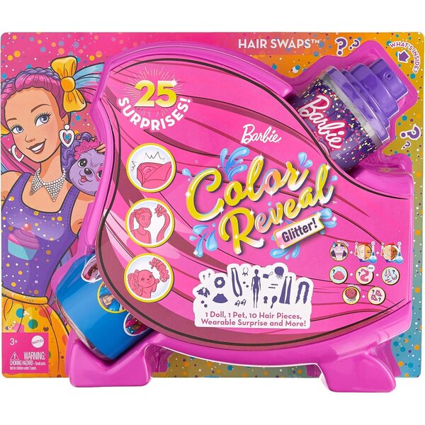 Barbie Color Reveal mit lila und blauen Haaren – tolle Mattel-Puppe