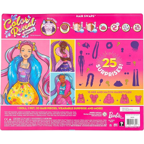 Barbie Color Reveal mit lila und blauen Haaren – tolle Mattel-Puppe