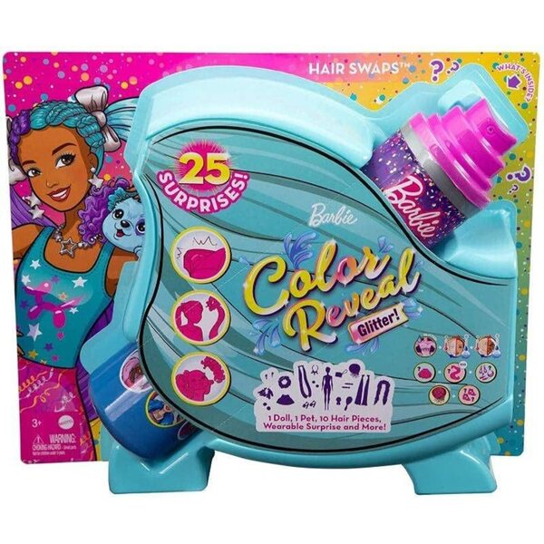 Barbie Color Reveal mit lila und blauen Haaren – tolle Mattel-Puppe