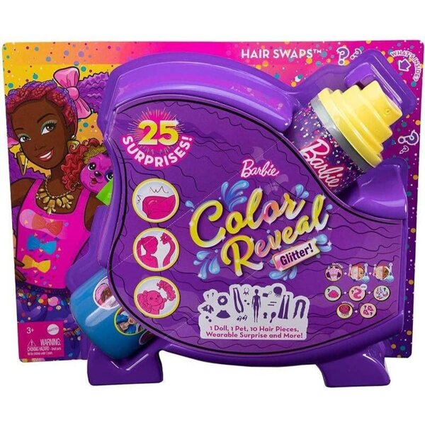 Barbie Color Reveal mit lila und blauen Haaren – tolle Mattel-Puppe