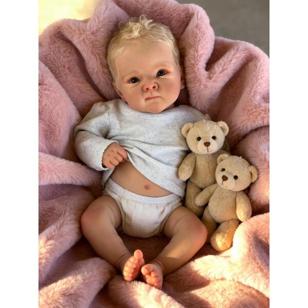 Бебешка кукла Zero pam Reborn Baby 45 см от реалистичен силикон с аксесоари