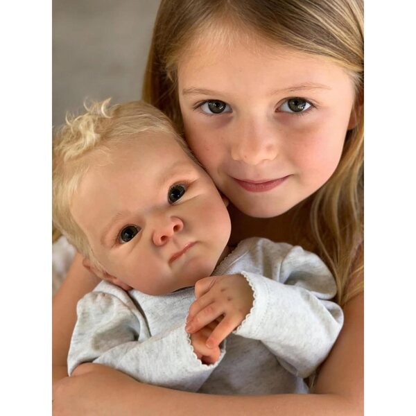 Zero pam Reborn Baby Pupò Bambino 45 cm in Silikon Realistico con Accessori