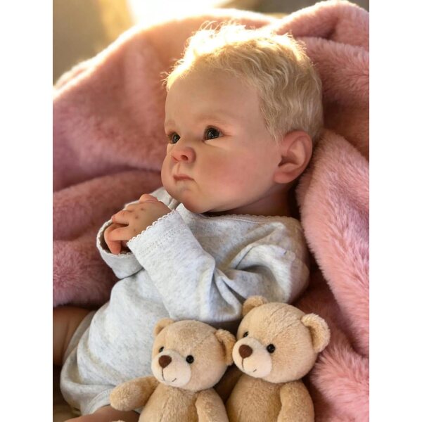 Zero pam Reborn Baby Pupò Bambino 45 cm in Silikon Realistico con Accessori