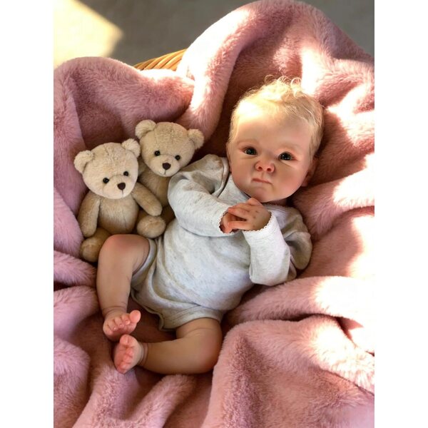 Zero pam Reborn Baby Pupò Bambino 45 cm in Silikon Realistico con Accessori