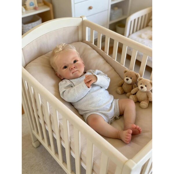 Zero pam Reborn Baby Pupò Bambino 45 cm in Silikon Realistico con Accessori