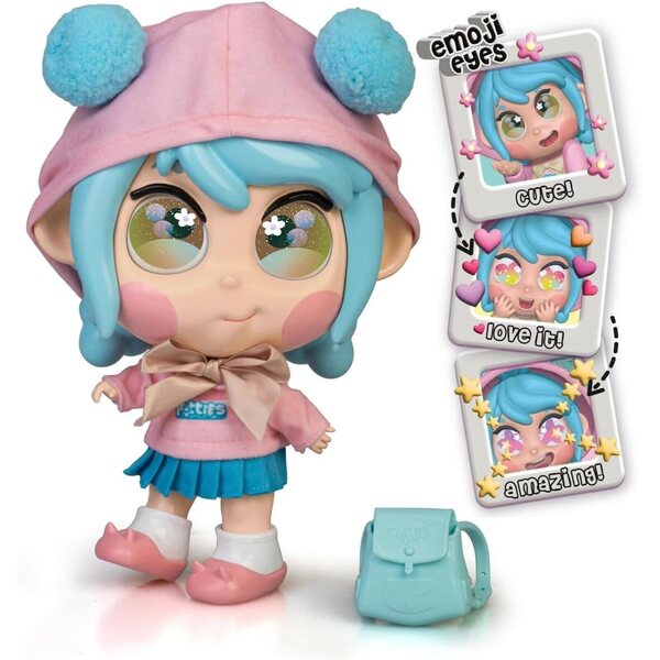 Trotties Mia Pupa Viaggiante con Emoti-Occhi e Accessori Originali per Bambini