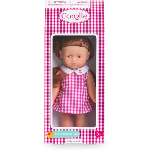 Corolle Meine Mini Corollines Ruby 20 cm – Weiche Puppe mit roten Haaren und Vanilleduft