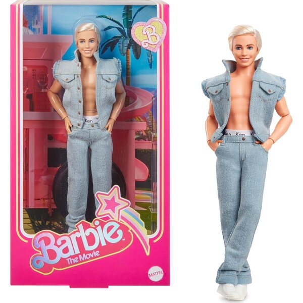 Ken Barbie-Puppe The Movie mit Jeans und Originalunterwäsche, Geschenk für Kinder