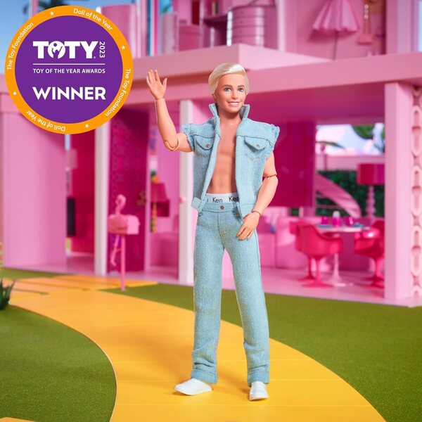 Ken Barbie-Puppe The Movie mit Jeans und Originalunterwäsche, Geschenk für Kinder