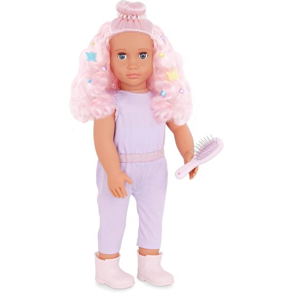 Our Generation Elara e Lumina Set bambola da 46 cm e puledro di cavallo con pelo rosa