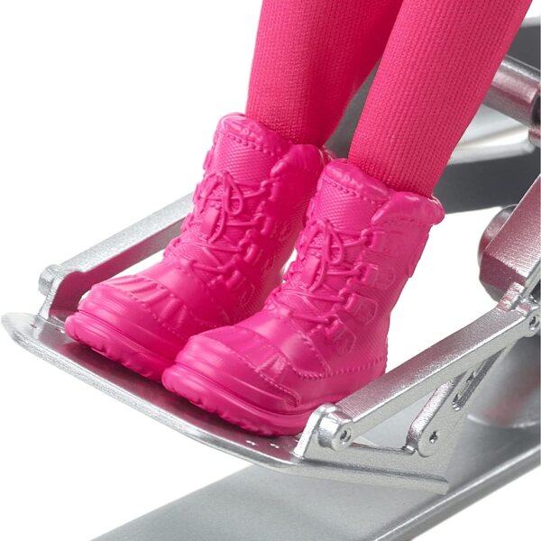 Barbie Paraskifahrerin 30 cm mit komplettem Wintersport-Set für Kinder ab 3 Jahren
