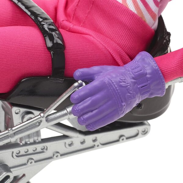 Barbie Paraskifahrerin 30 cm mit komplettem Wintersport-Set für Kinder ab 3 Jahren