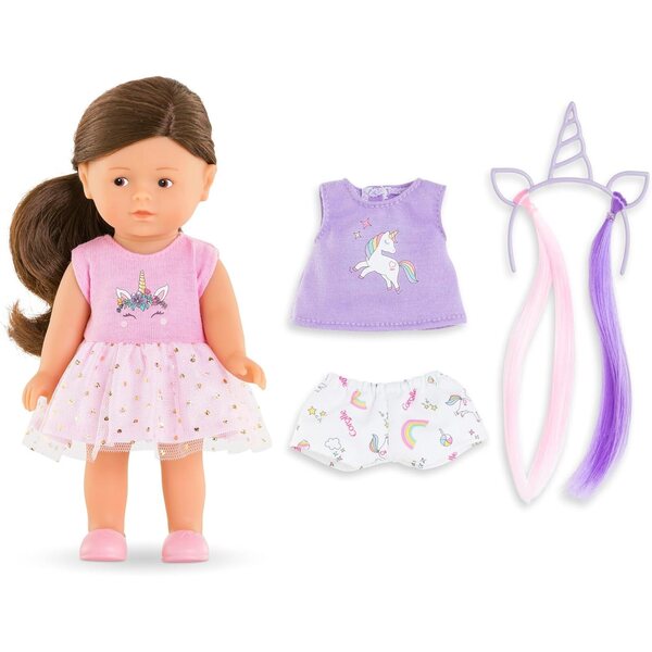 Corolle Mini Corolline Romy 20 cm mit Vanilleduft, weiche Puppe für Kinder ab 3 Jahren